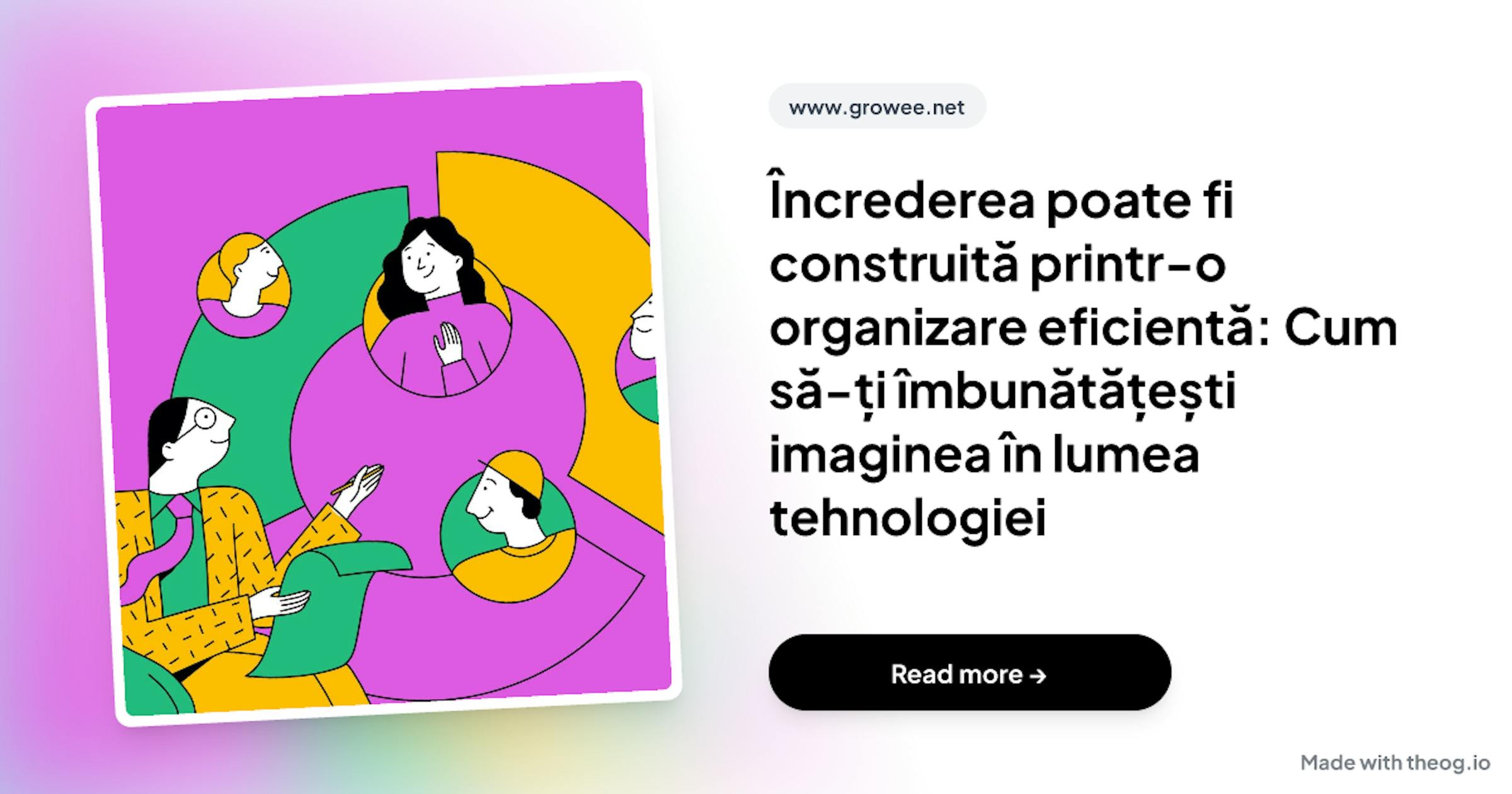 Încrederea poate fi construită printr-o organizare eficientă