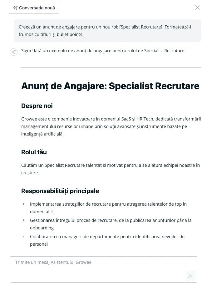 anunt angajare
